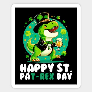 Happy St PaT-Rex Day Dinosaur St Patrick's Day Magnet